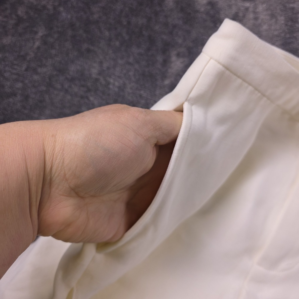 Ralph Lauren Purple Label Leora Linen Blend Pants Womens 10 White $1690 - Picture 7 of 12